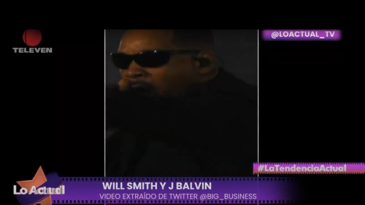 Captura de pantalla ofrecida por la televisión Televisen de la actuación de Will Smith junto a J. Balvin en Coachella 2024.