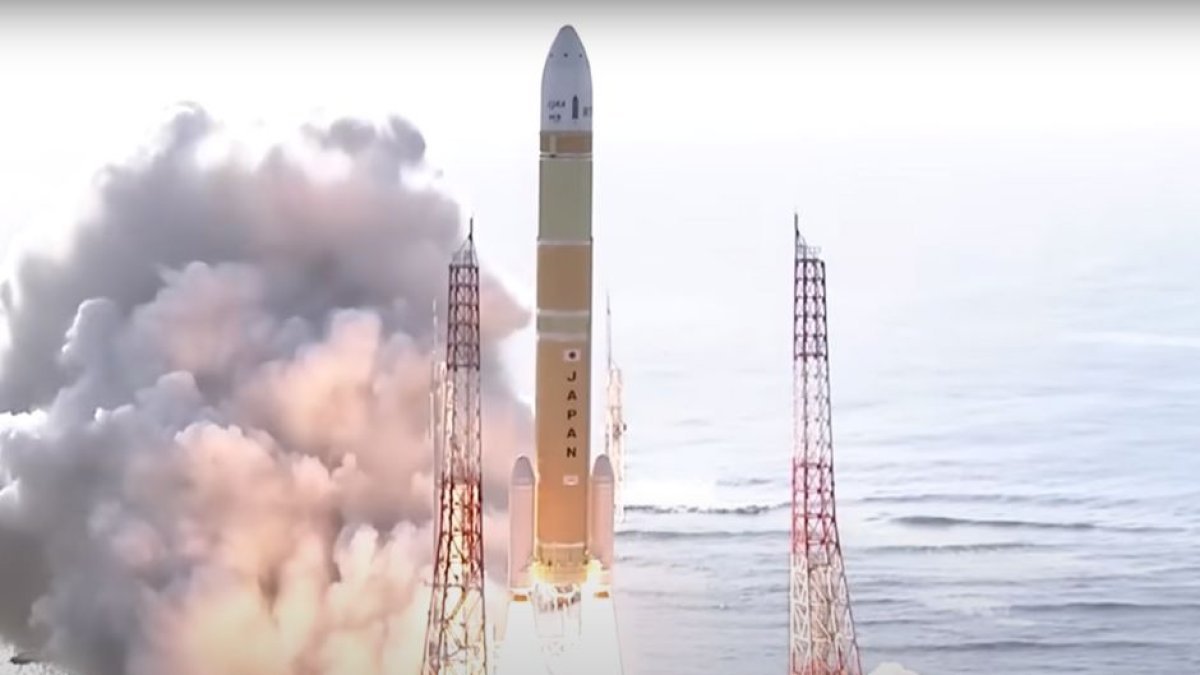 Captura de pantalla de la agencia espacial de Japón JAXA del vídeo del lanzamiento del cohete H3.