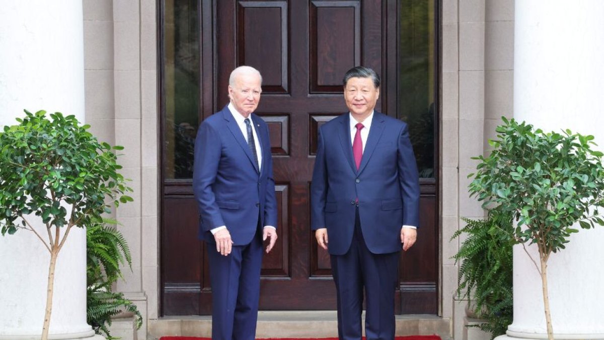 Joe Biden y Xi Jinping, durante una reunión.