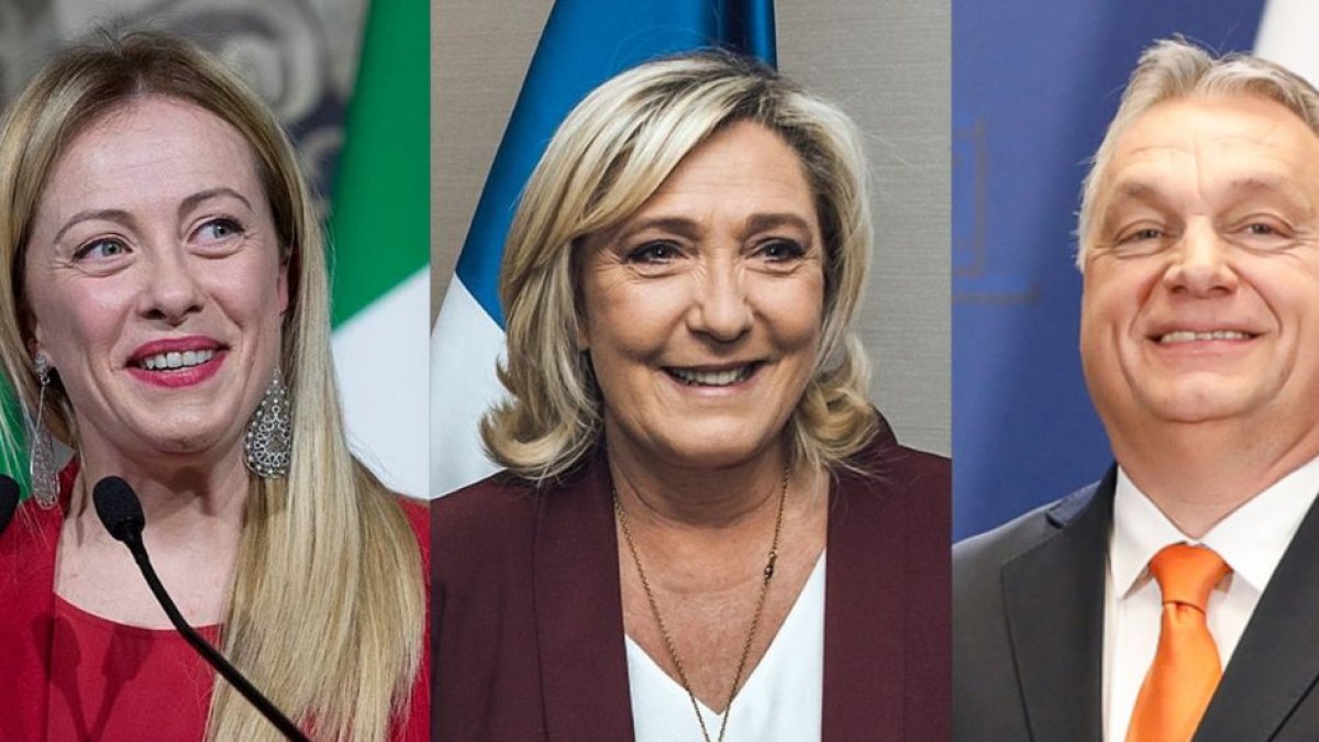 Meloni- Le Pen- Orban
