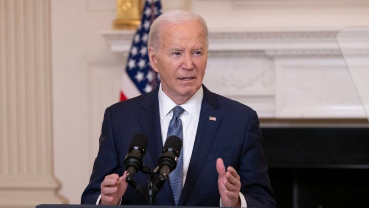 Joe Biden, presidente de los Estados Unidos, durante una conferencia de prensa.