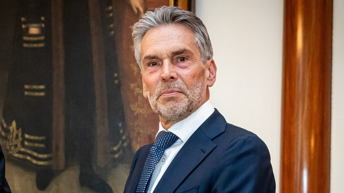 Prime minister of the Netherlands Dick Schoof at Royal Palace Noordeinde in The Hague. (Photo by DPPA/Sipa USA) *** Local Caption *** 54300372