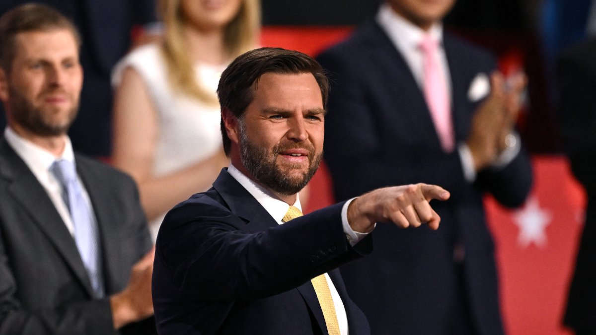 El candidato a vicepresidente J.D. Vance en la RNC 2024