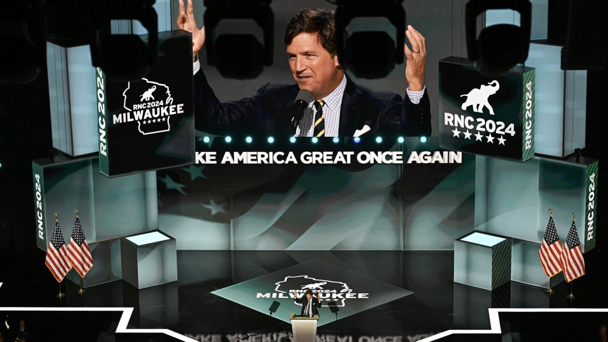 Tucker Carlson en la RNC 2024