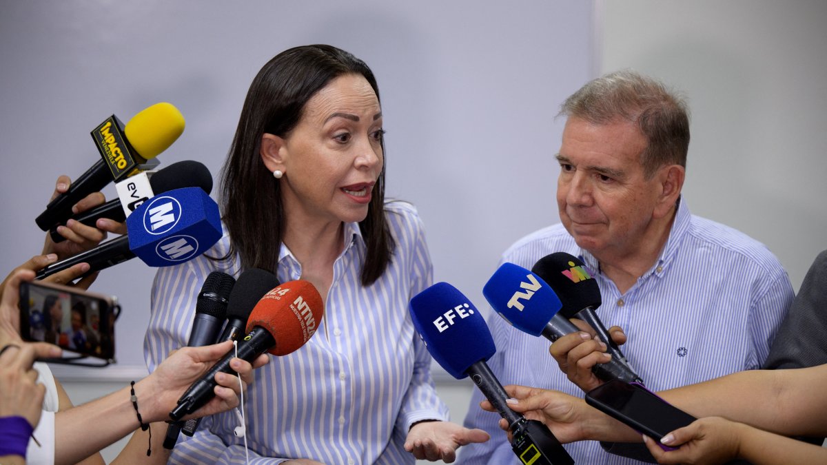 María Corina Machado, líder de la oposición venezolana; y Edmundo González, el candidato de la coalición.