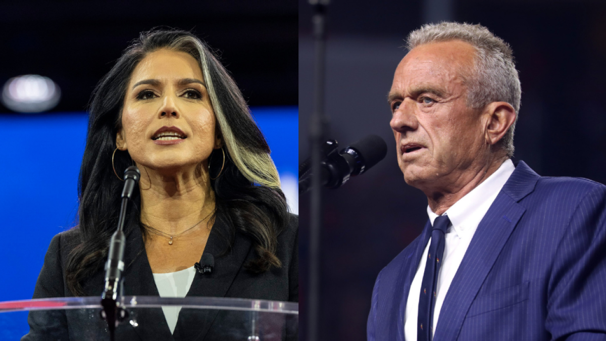 Una imagen editada con Tulsi Gabbard y Robert F. Kennedy Jr.