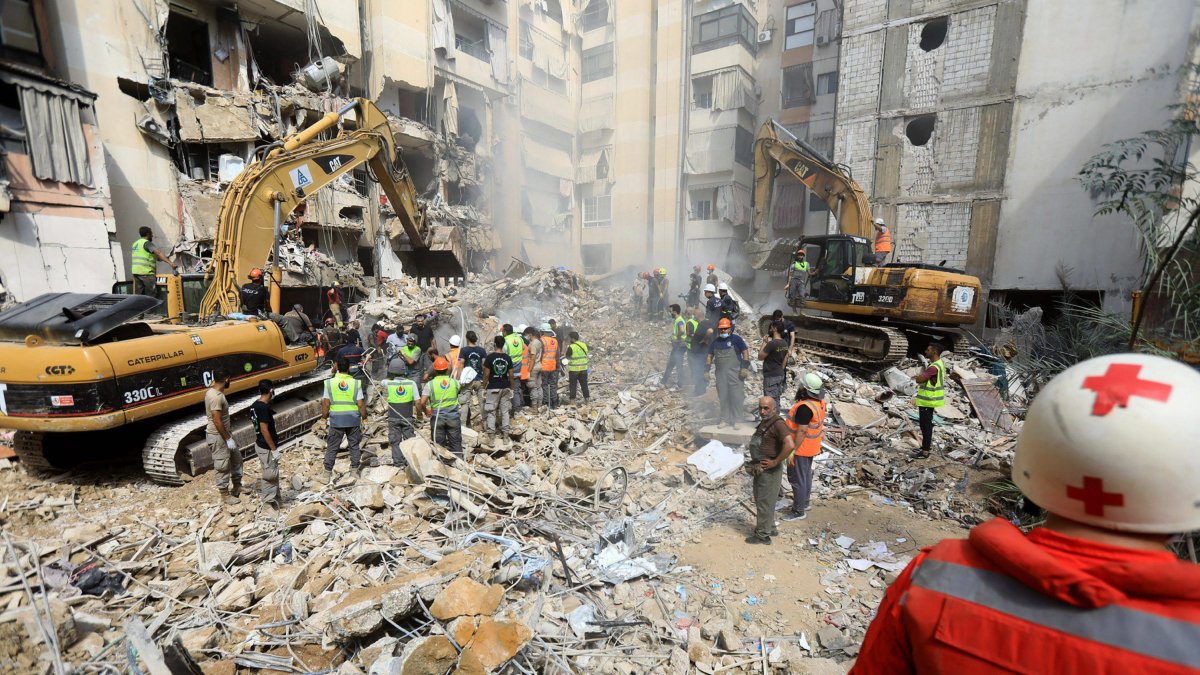 Imagen de Beirut tras un ataque de la aviación israelí contra líderes de Hezbolá el pasado día 21 de septiembre.