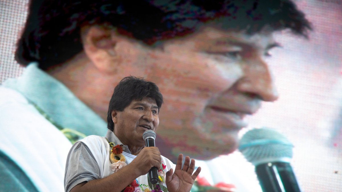 Evo Morales en un evento político