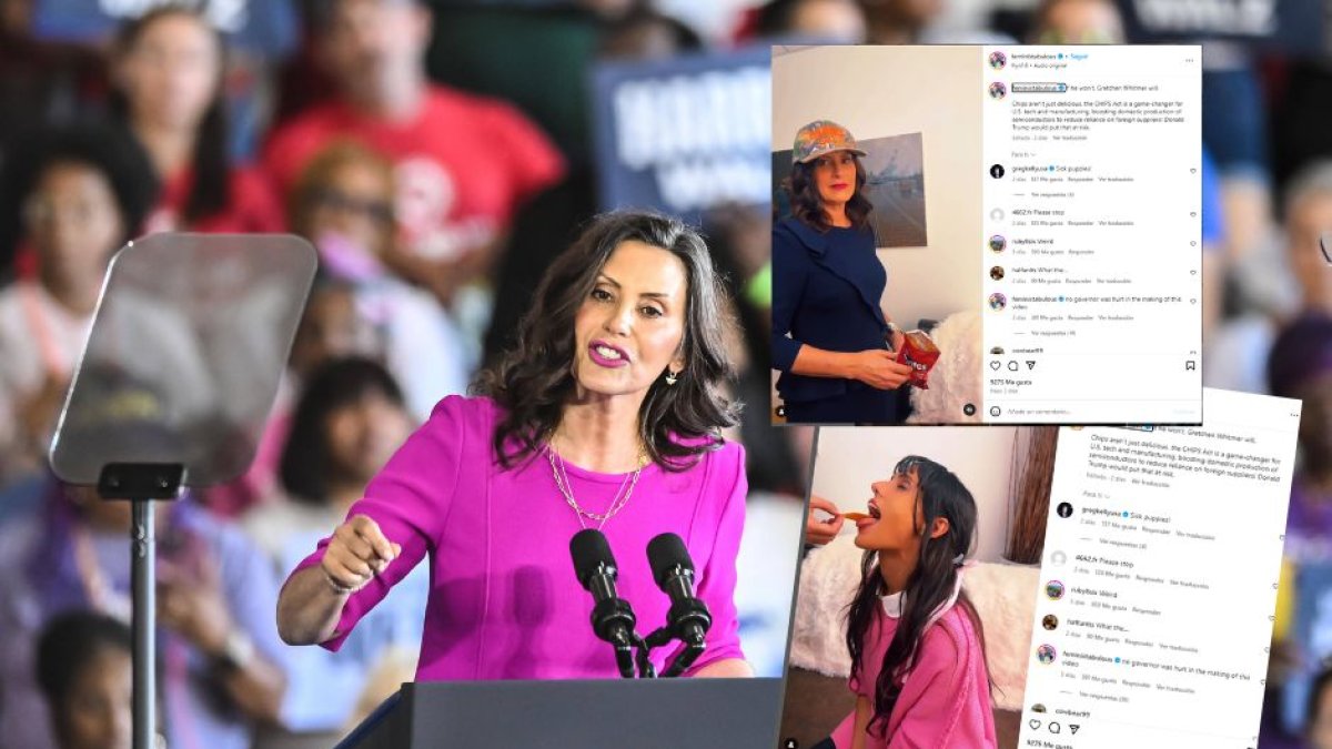 La gobernadora de Michigan, Gretchen Whitmer, se burla de la eucaristía en un vídeo.