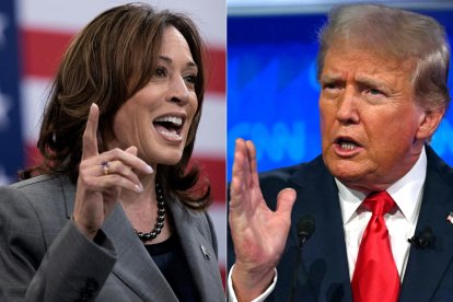 Los candidatos presidenciales Kamala Harris y Donald Trump