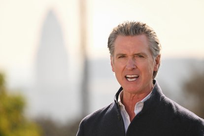 Newsom in Los Angeles/ Patrick T. Fallon