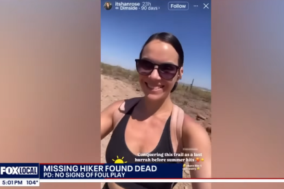 Hannah Moody on a hiking trail.