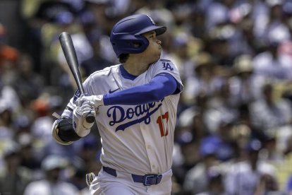 Shoheit Ohtani, during a game with the Los Angeles Dodgers