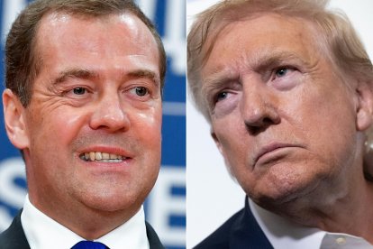 Dmitri Medvédev y Donald Trump