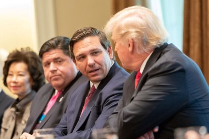 Ron DeSantis y Donald Trump