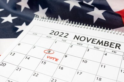 Fecha de las Midterms de 2022 marcada en el calendario.