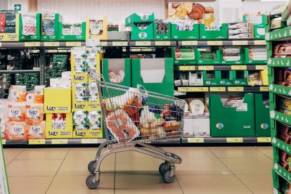 Imagen de una cesta de la compra. Inseguridad alimentaria