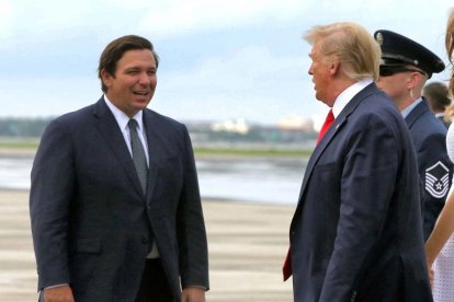 Ron DeSantis and Donald Trump