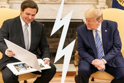 Ron DeSantis y Donald Trump