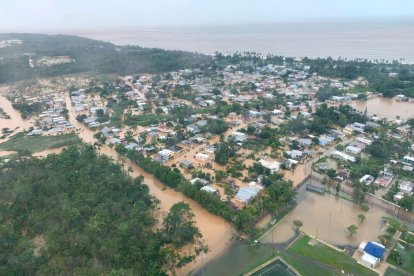 La costa de Puerto Rico tras el paso de Fiona