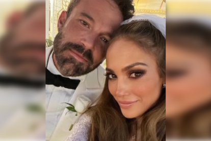 Jennifer López y Ben Affleck tras casarse en Las Vegas