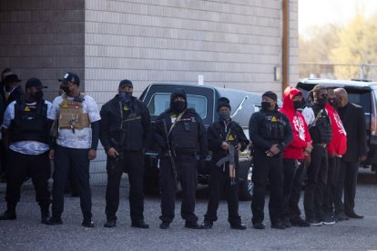 Miembros del BLM en Minneapolis