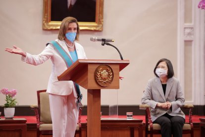 Nancy Pelosi, en su visita a Taiwán