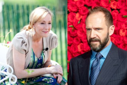 J.K. Rowling y Ralph Fiennes