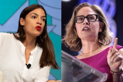 Alexandria Ocasio-Cortez y Kyrsten Sinema