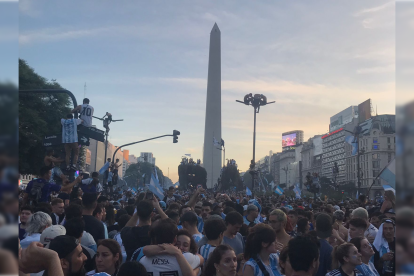 Festejos en Buenos Aires por el Mundial.