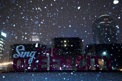 Fuerte nevada provocada por la tormenta invernal 'Elliot' en Cincinnati