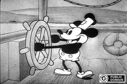 Fotograma de Mickey Mouse de 'Steamboat Willie' que podría pasar a ser de dominio público en 2024. Imagen subida por Craig Duffy a Flickr el 24 de febrero de 2015.