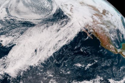 Un río atmosférico empapa California en febrero de 2019