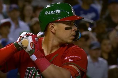 Joey Meneses, jugador de los Washington Nationals y de la selección mexicana de béisbol. Imagen de archivo.