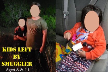 Children abandoned by traffickers at the southern border.