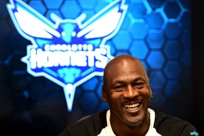 Michael Jordan, durante una rueda de prensa de los Charlotte Hornets. Imagen de archivo.