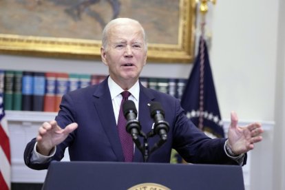 Joe Biden en una conferencia de prensa.