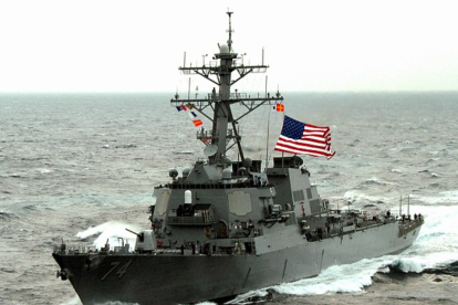 Guided missile destroyer USS McFaul