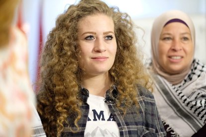 La activista israelófoba Ahed Tamimi, en Madrid (España) el 28 de septiembre de 2018.