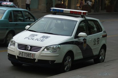 Imagen de archivo de un vehículo de la policía china.