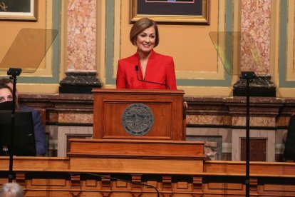 La gobernadora de Iowa Kim Reynolds.