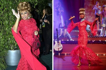 A la izquierda: imagen de Celia Cruz