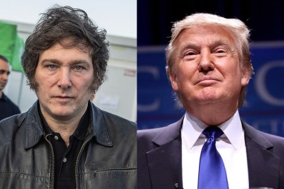 Javier Milei (i), Donald Trump (d). / Wikimedia Commons; Gage Skidmore