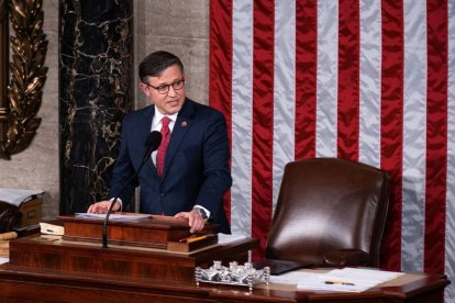 El presidente de la Cámara de Representantes, Mike Johnson.