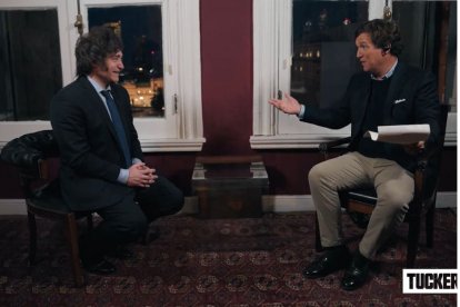 Tucker Carlson entrevista a Javier Milei.