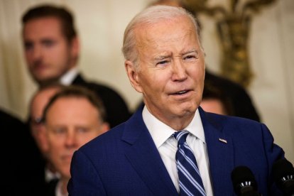 Imagen de archivo del presidente Joe Biden durante un discurso.