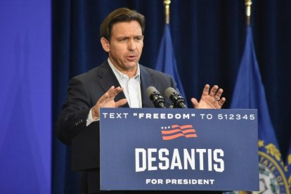 Ron DeSantis, during a campaign rally.