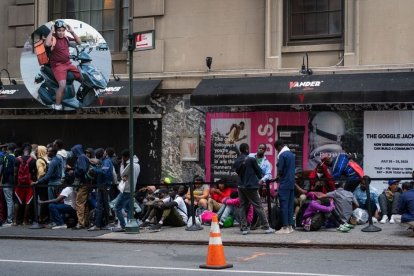 Demandantes de asilo en Nueva York.