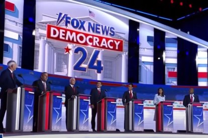 Imagen del primer debate republicano celebrado el miércoles, 23 de agosto en FOX News.