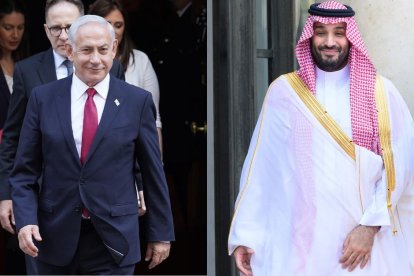 Benjamin Netanyahu y Mohamed bin Salman